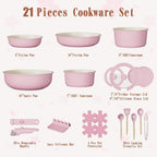 21 pcs Nonstick Ceramic Cookware Set