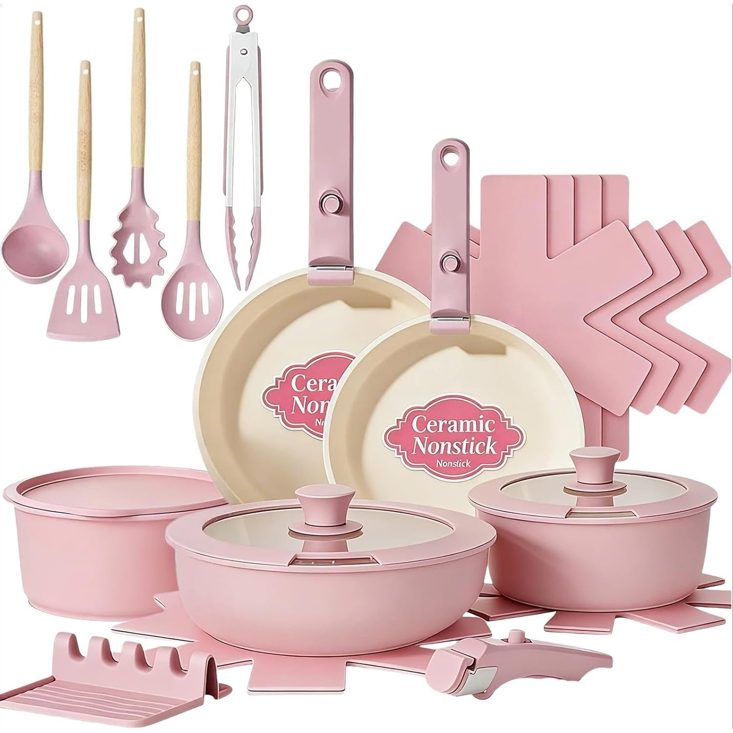 21 pcs Nonstick Ceramic Cookware Set