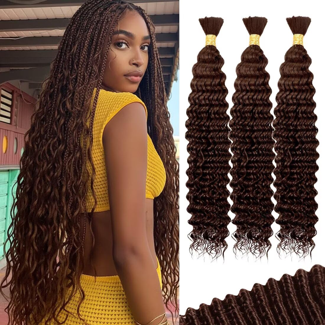 Boho Curly Braiding Hair 18 Inch 160g (5pcs)
