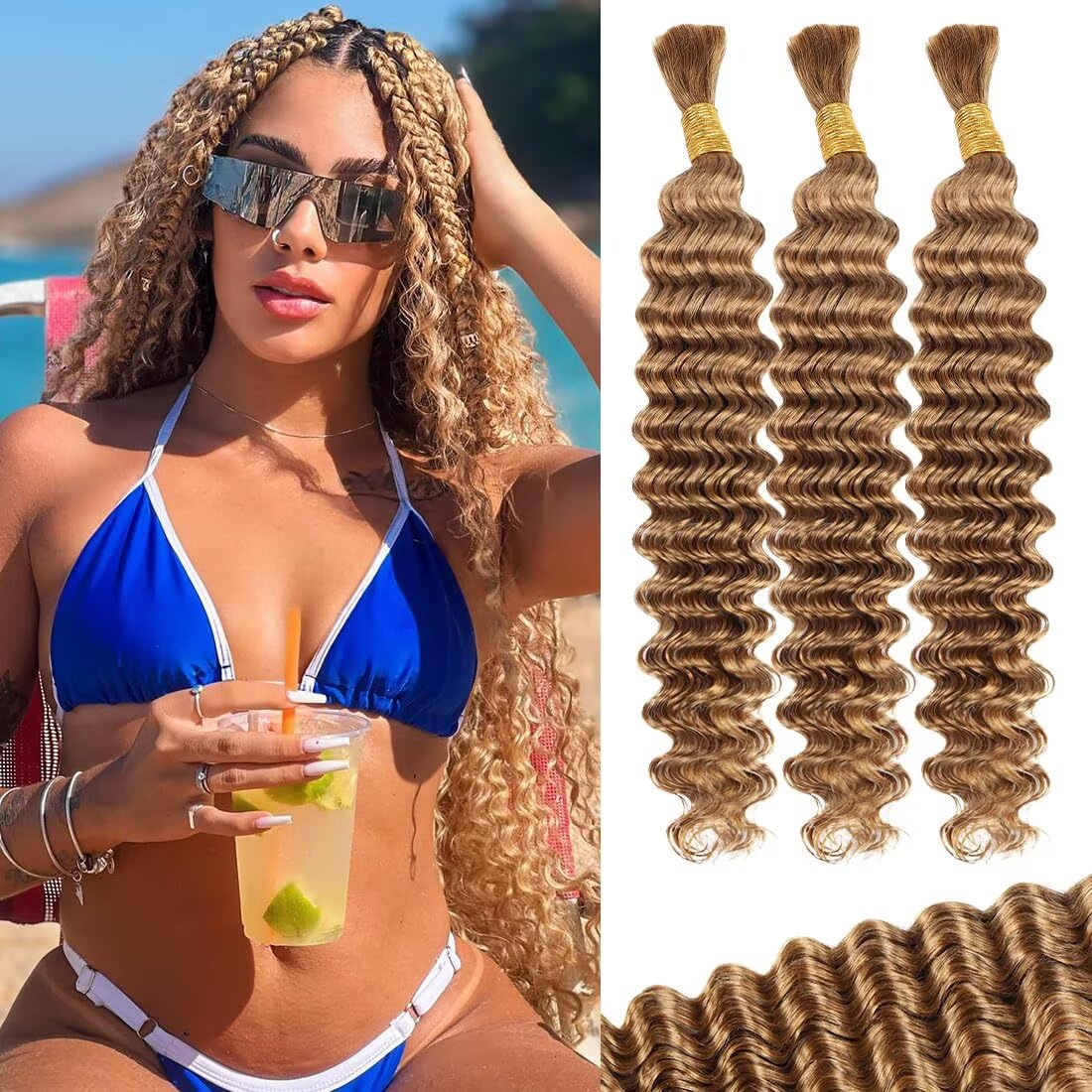 Boho Curly Braiding Hair 18 Inch 160g (5pcs)