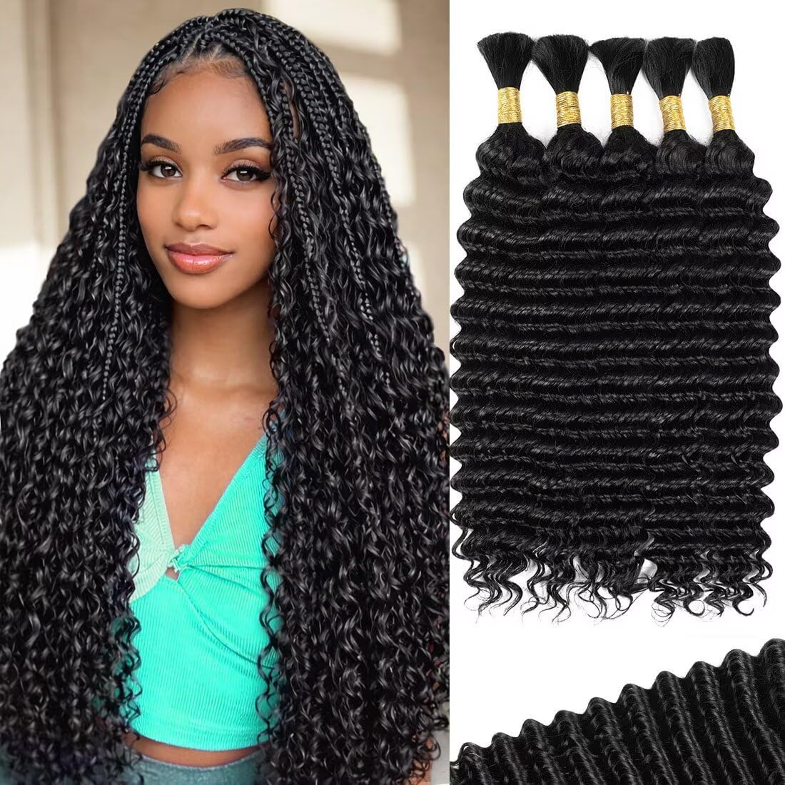 Boho Curly Braiding Hair 18 Inch 160g (5pcs)