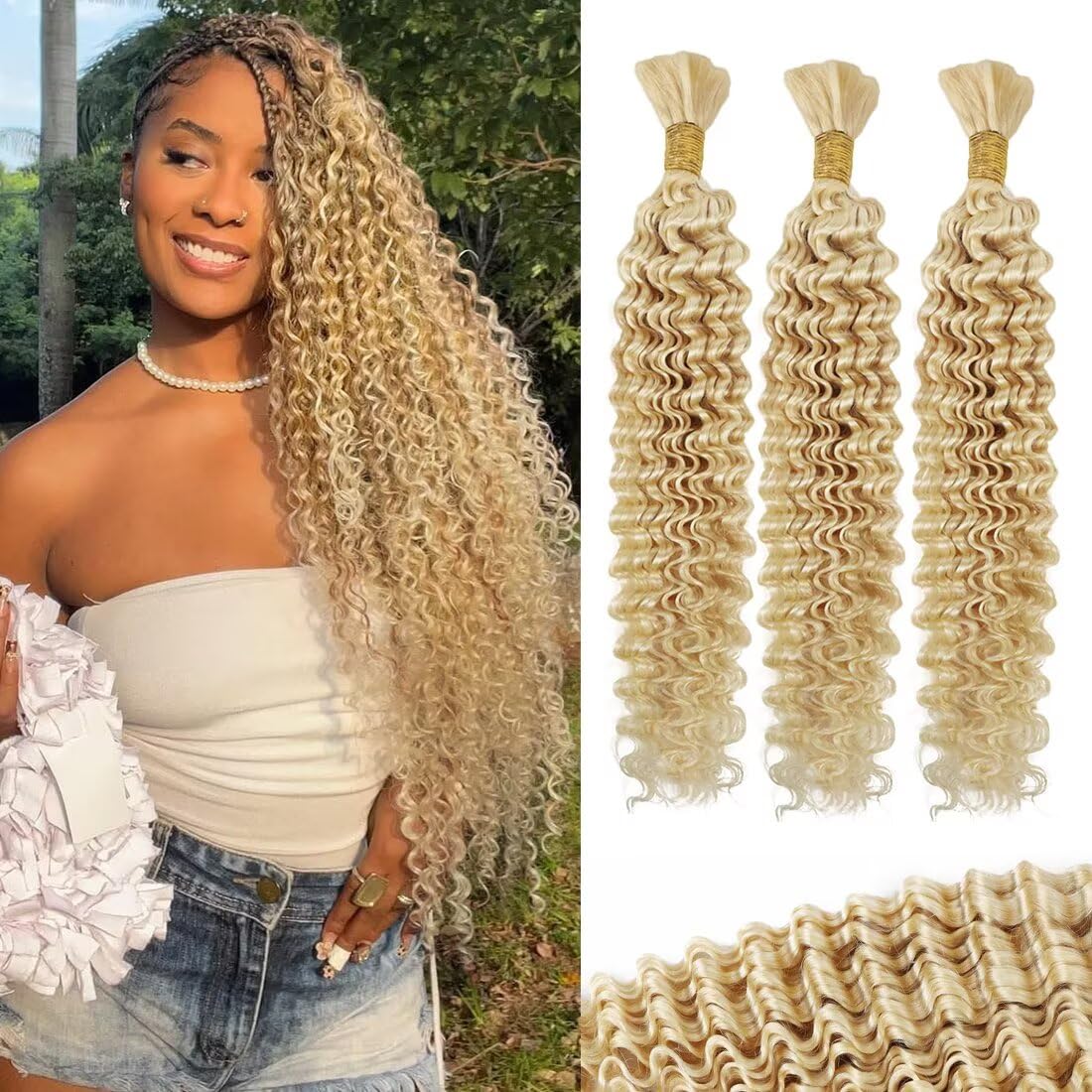 Boho Curly Braiding Hair 18 Inch 160g (5pcs)