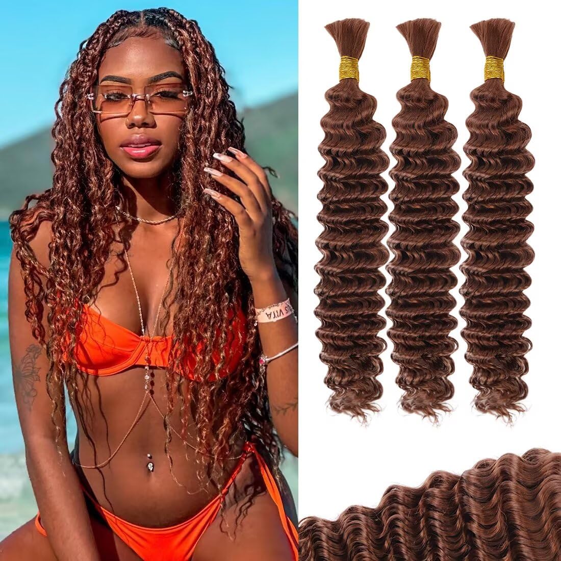 Boho Curly Braiding Hair 18 Inch 160g (5pcs)