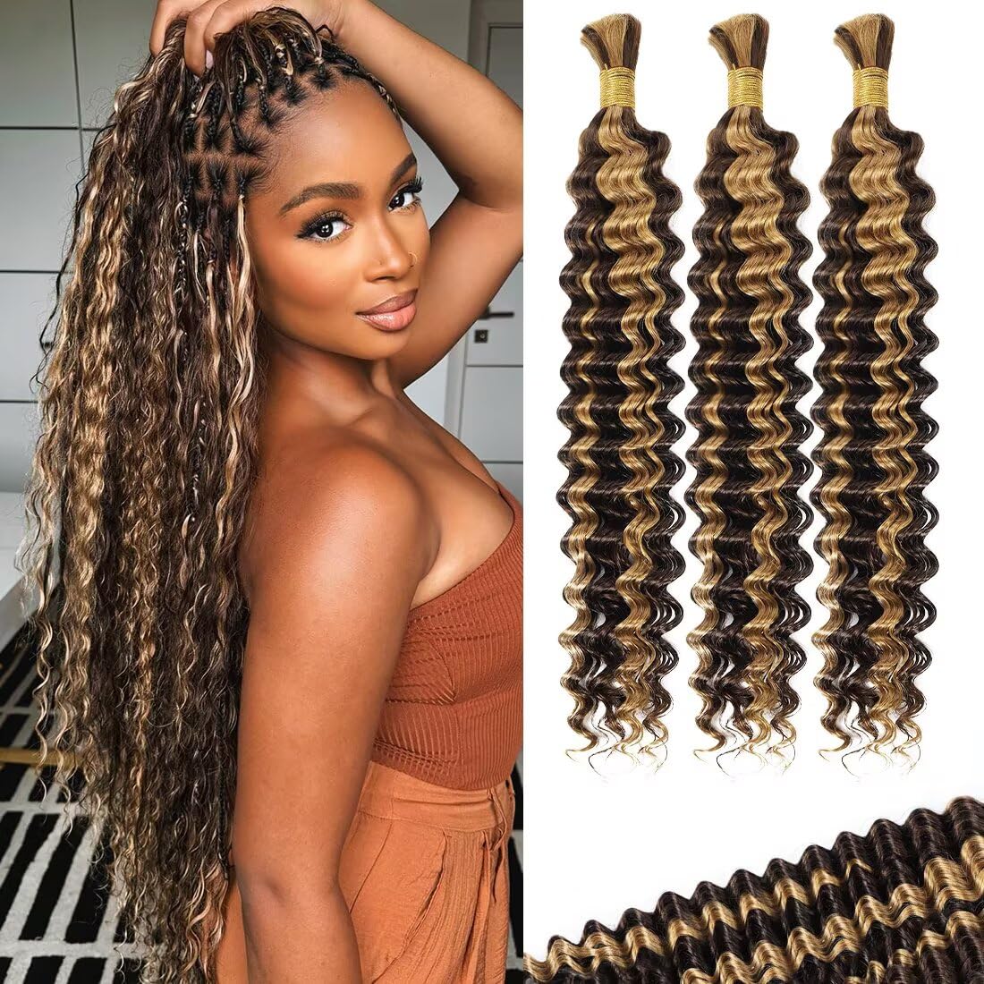 Boho Curly Braiding Hair 18 Inch 160g (5pcs)