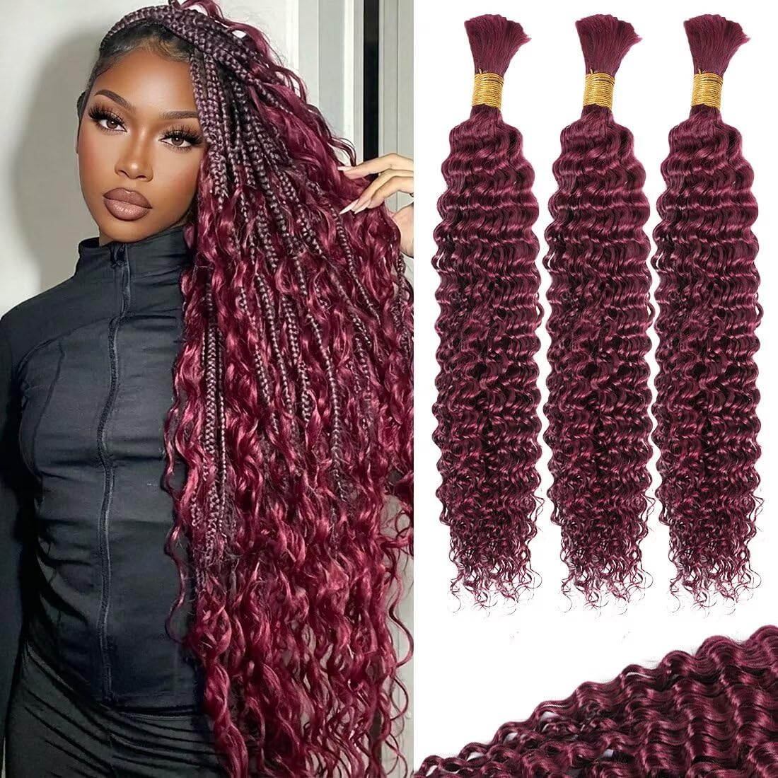 Boho Curly Braiding Hair 18 Inch 160g (5pcs)