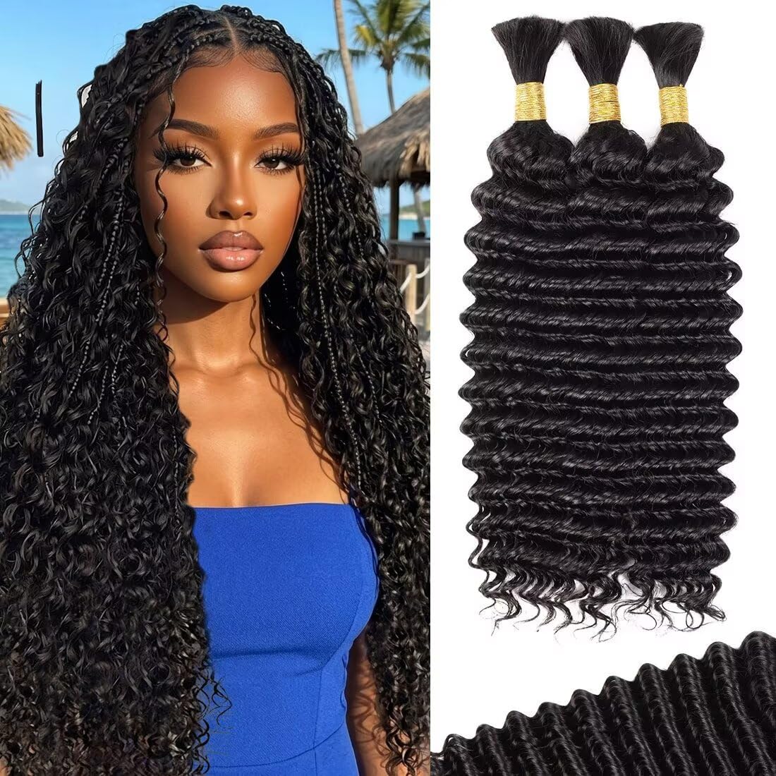 Boho Curly Braiding Hair 18 Inch 160g (5pcs)