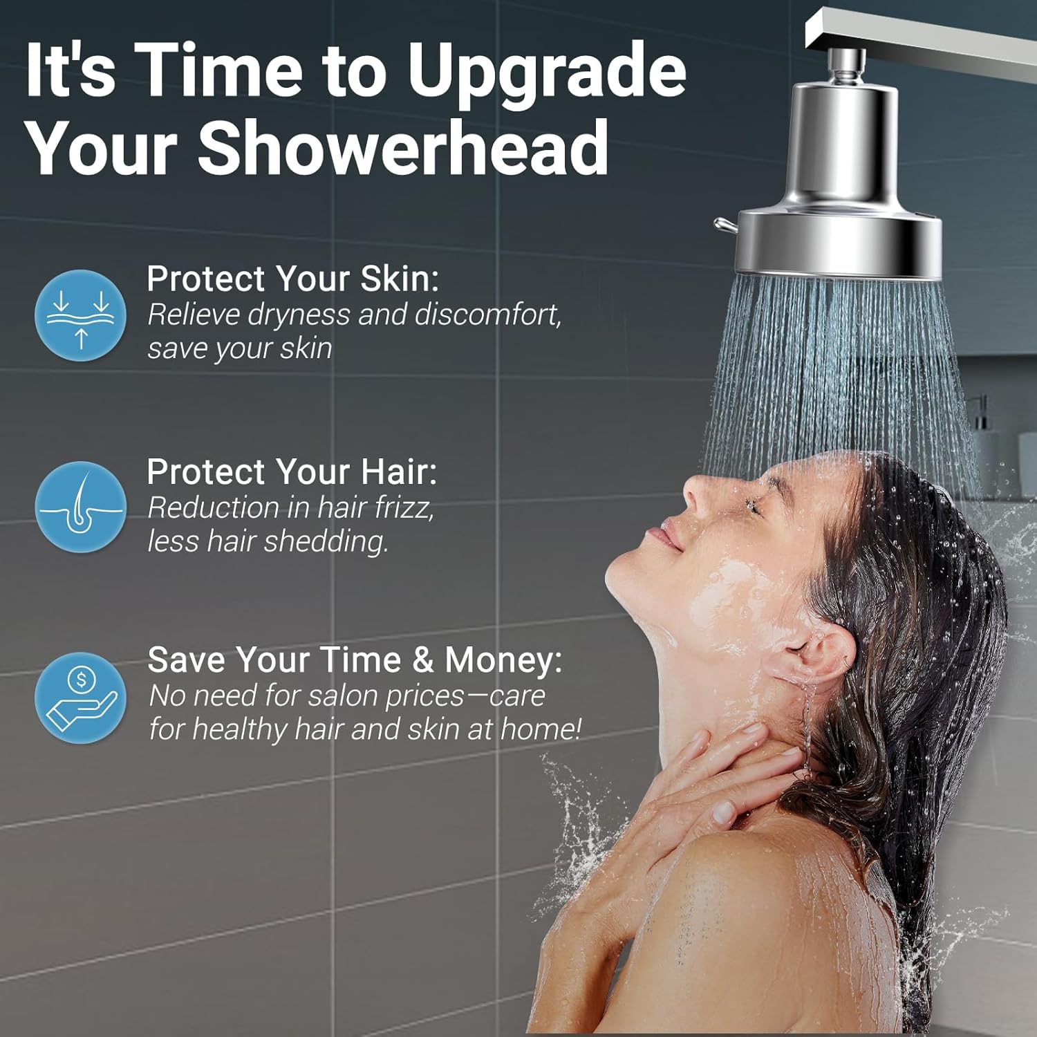 Filtered Shower head for Healthier Hair & Skin