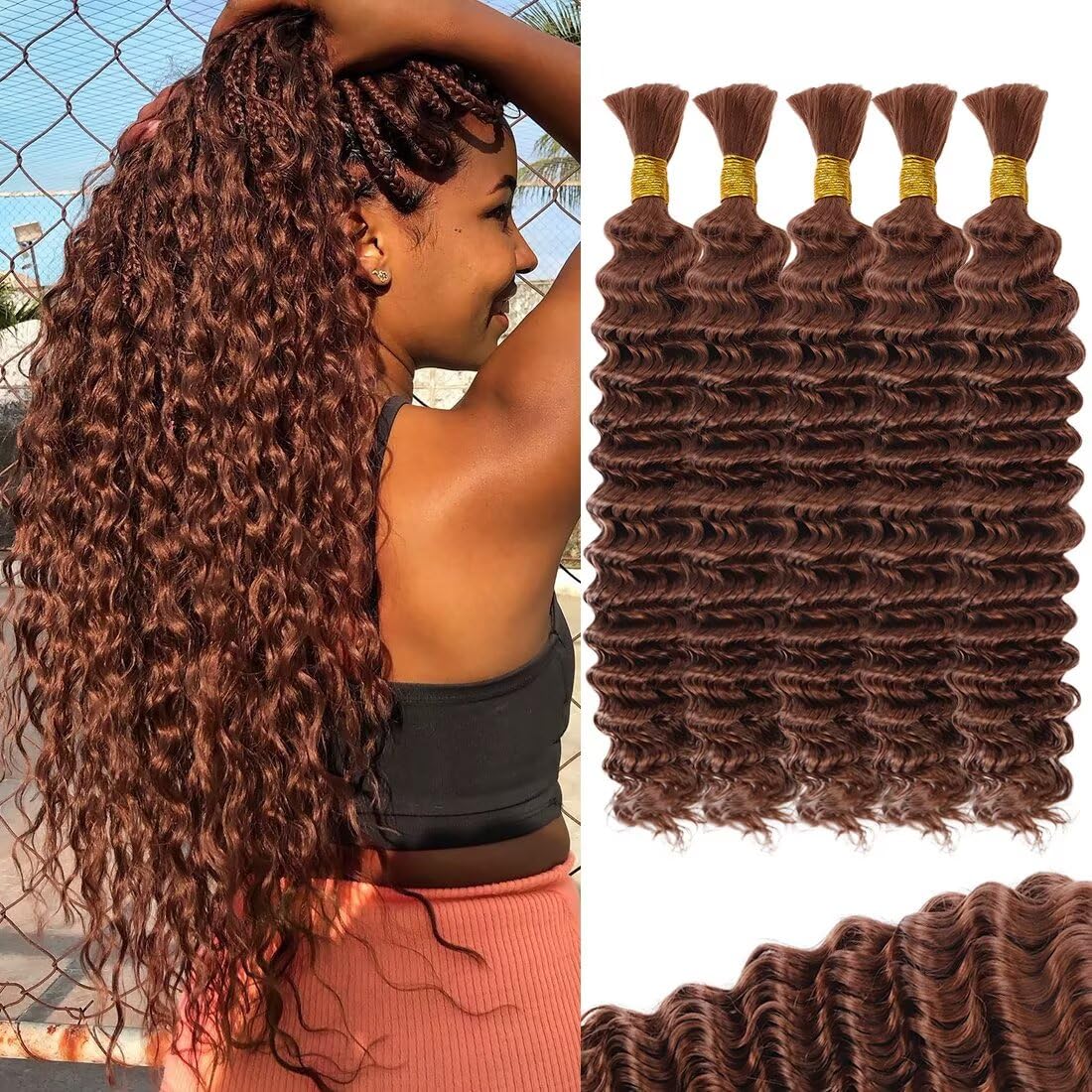 Boho Curly Braiding Hair 18 Inch 160g (5pcs)