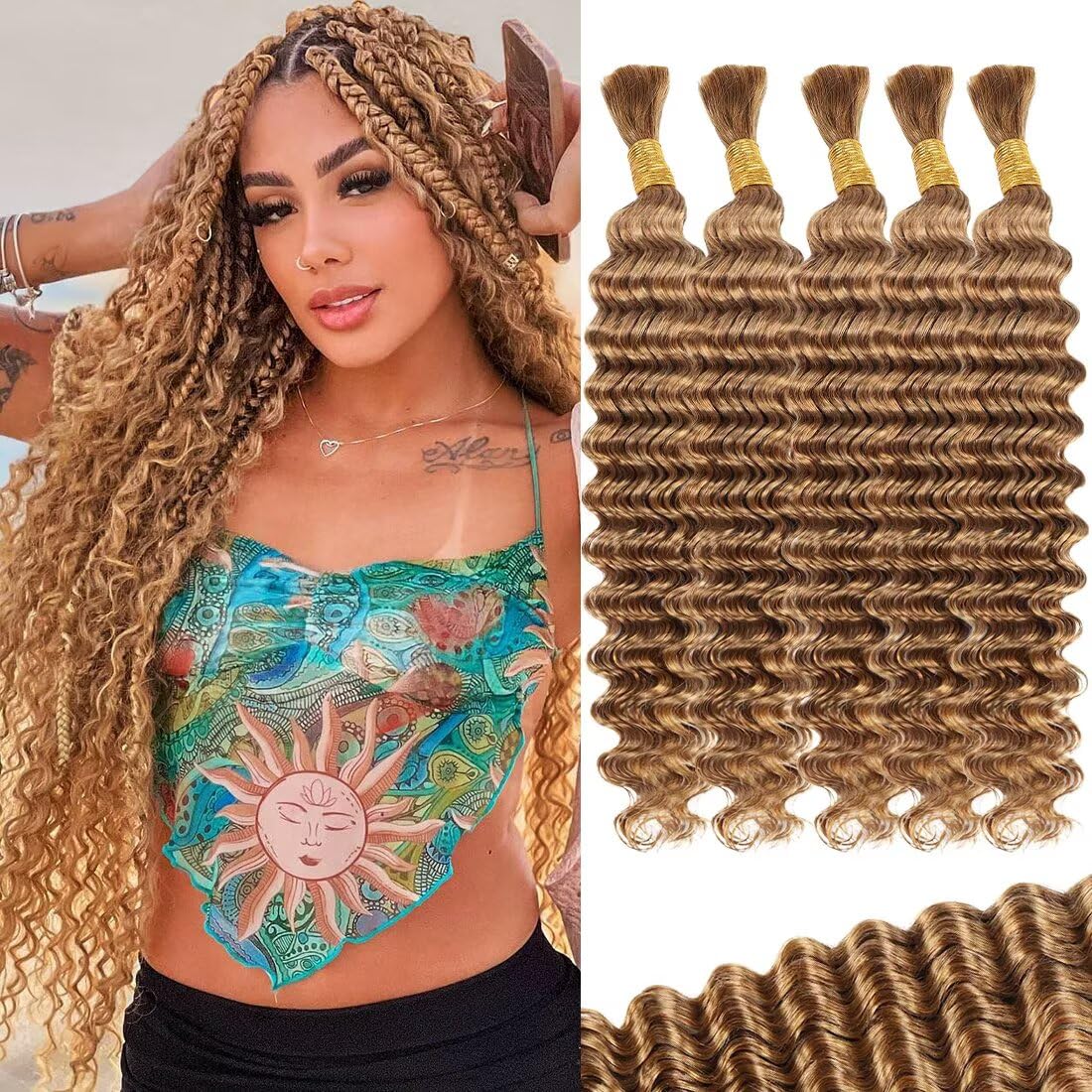 Boho Curly Braiding Hair 18 Inch 160g (5pcs)