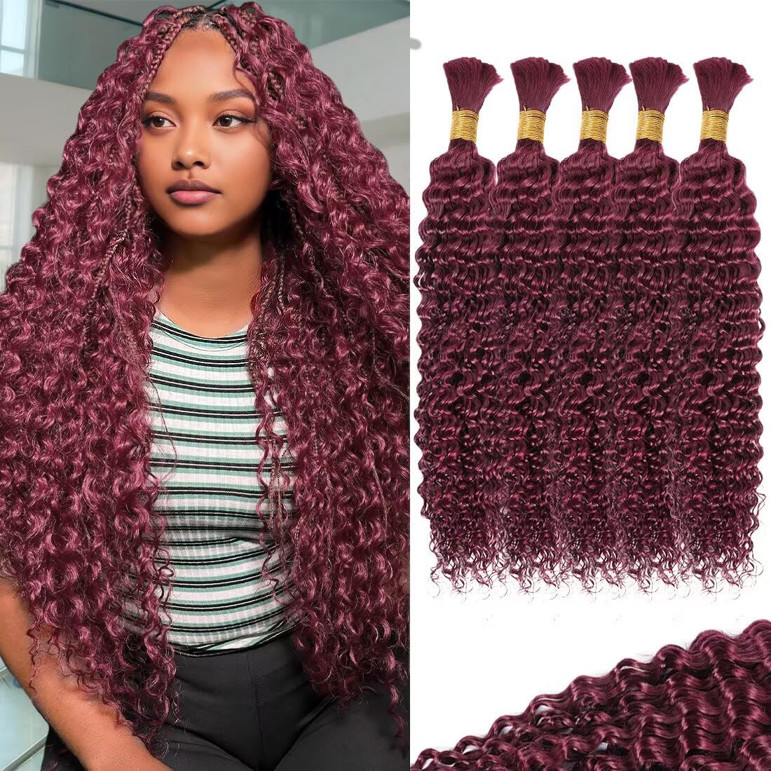 Boho Curly Braiding Hair 18 Inch 160g (5pcs)