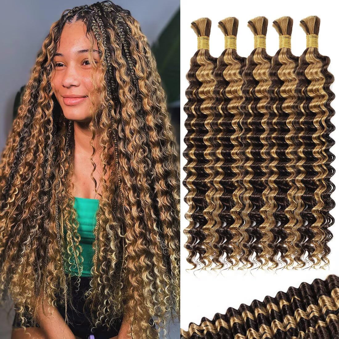 Boho Curly Braiding Hair 18 Inch 160g (5pcs)