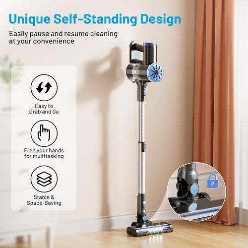 Cordless Vacuum Cleaner with Self-Standing