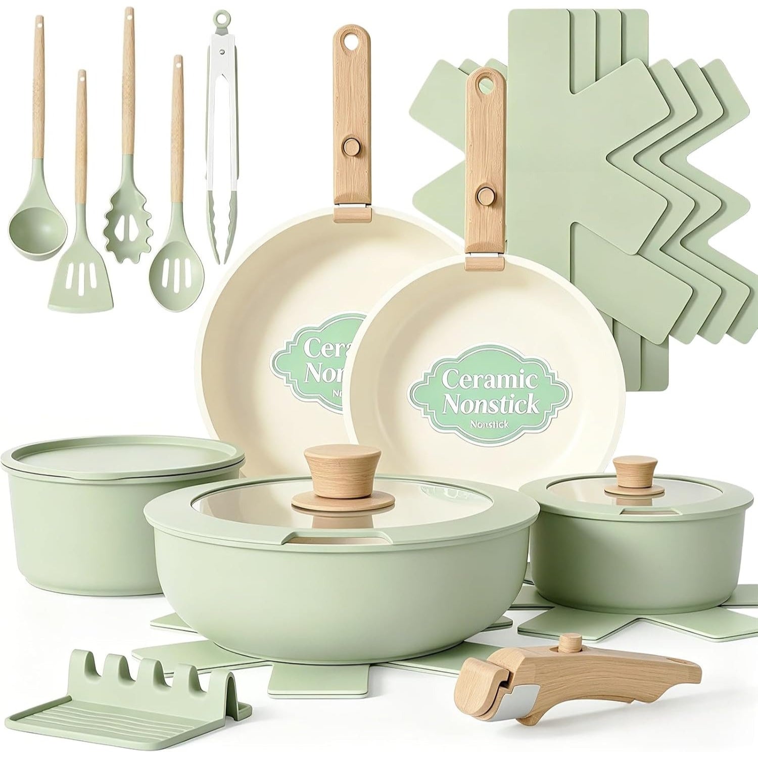 21 pcs Nonstick Ceramic Cookware Set